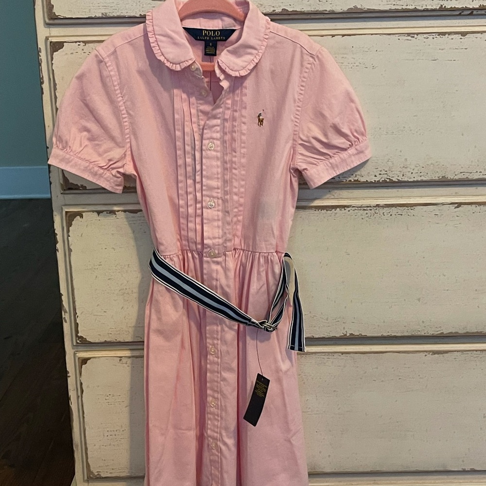 Polo short sleeve pink Oxford Dress BNWT